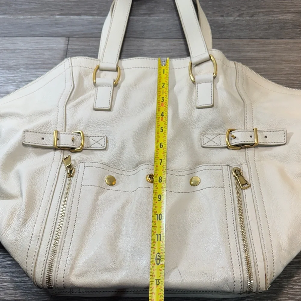 Authentic YSL Cream Tote Bag